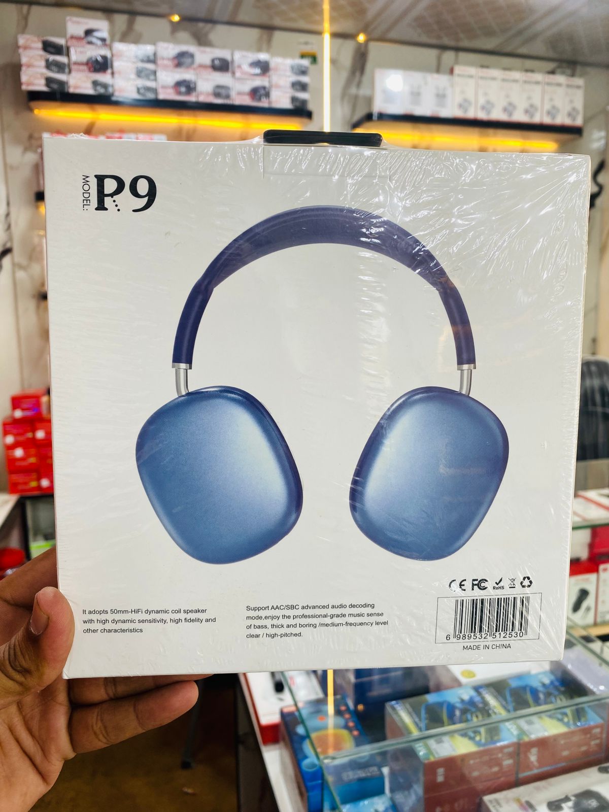 P9 Wireless Bluetooth Headphones �Fidelity Stereo Sound with Foldable Design, Soft Cushion Comfort, and Multi-Mode Playback ( Mix Color)