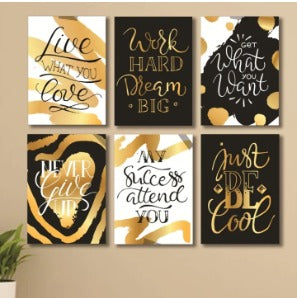 Set of 6 Wooden Photo Tile Wall Art Frames (8?11 Inches) �Premium MDF Spiritual Wall D?or with Easy Stick Back