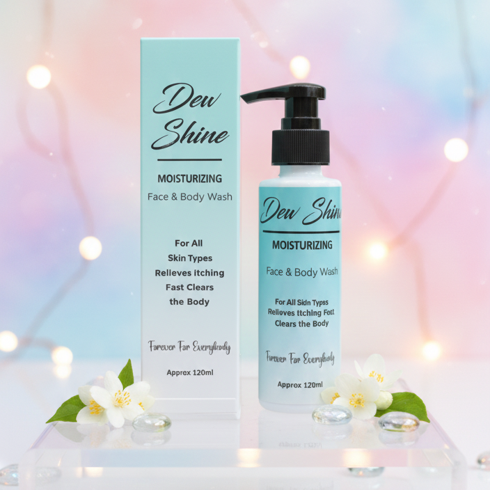 Dew Shine | Daily Radiance Boosting Moisturizing face and body wash  (All Day Hydration) 120 ML