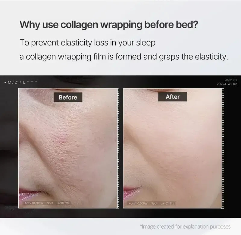 Medicube Collagen Overnight Wrapping Peel Off Facial Mask Pack 75ml Korean Skincare For Radiant Hydrated Skin - Made In Korea
