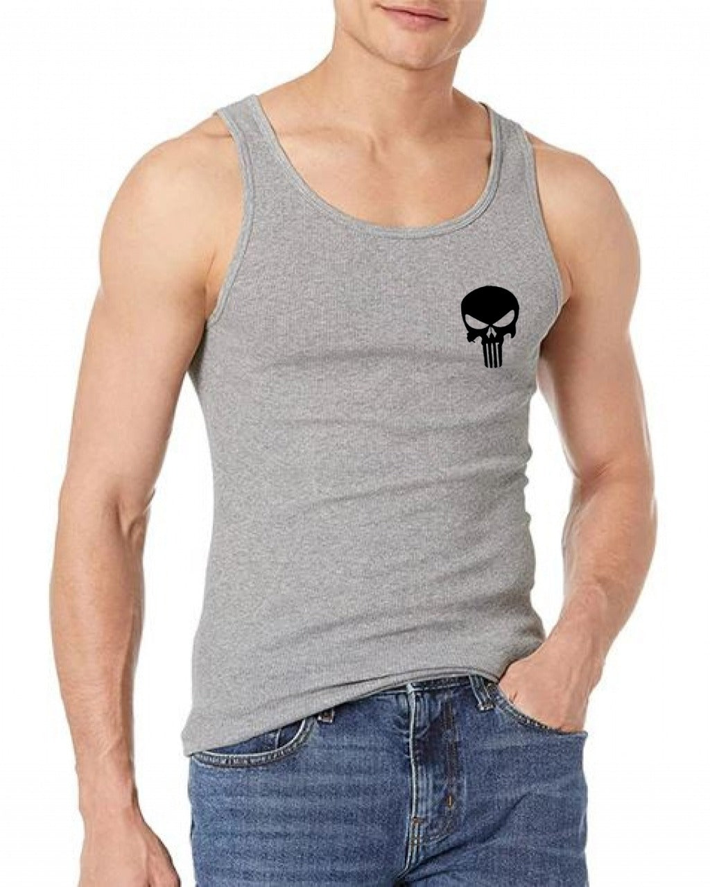 New Printed Sando Grey for MEN &amp; Boys | Top tank - M