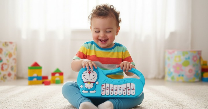 Doraemon Musical Piano for Kids �Fun & Educational Piano Toy for Babies & Toddlers