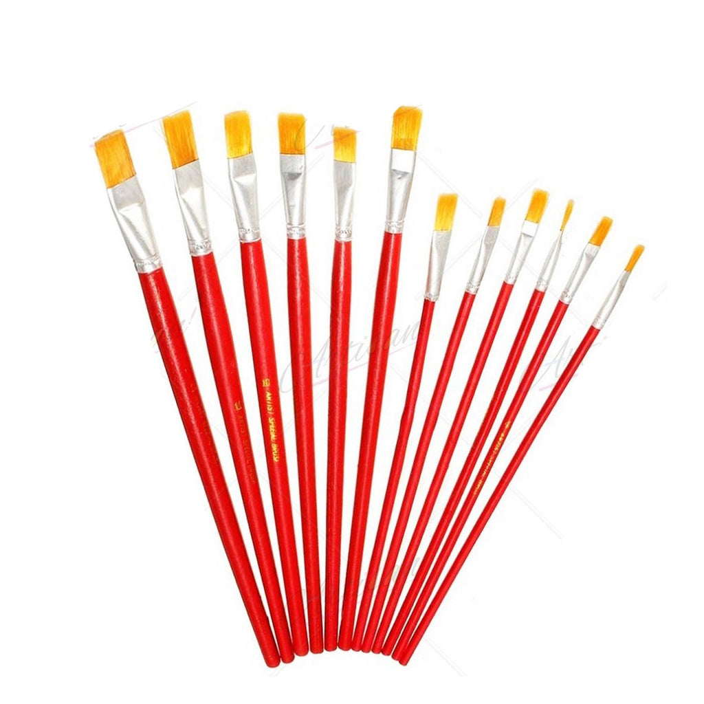 Writing Brush Set 12 Pcs Plastic Handle – photo 3