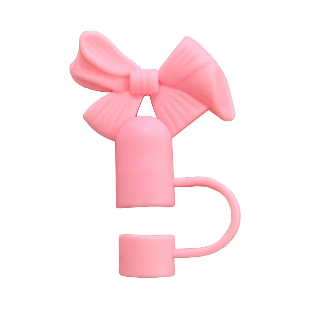 Silicone Bow Stopper Compatible with 40oz Tumbler | Reusable Spill-Resistant Straw Cover | Random Color