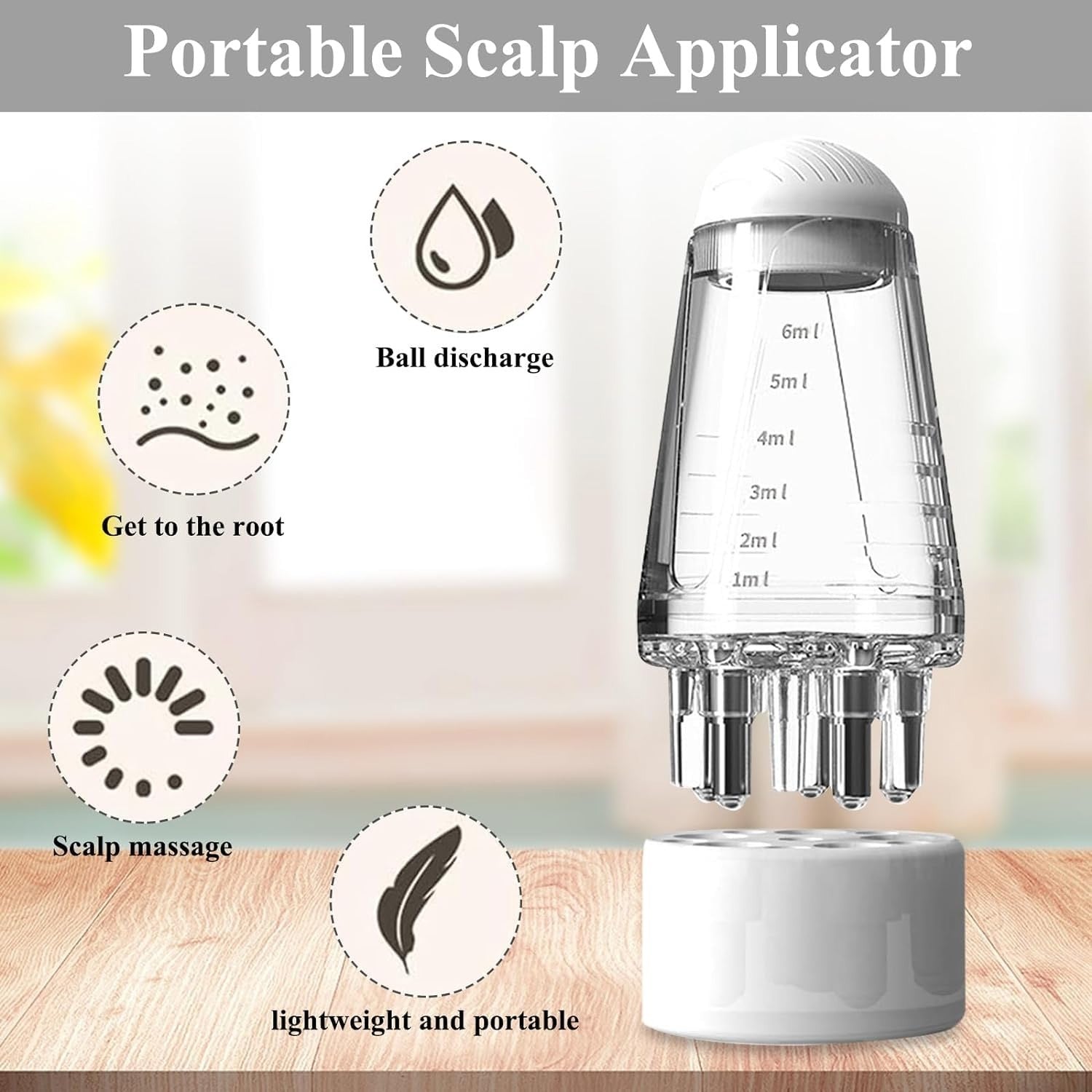 Oil Applicator Scalp Hair Comb Portable Mini Hair Oil Applicator 6ml Easy To Use And Travel Friendly