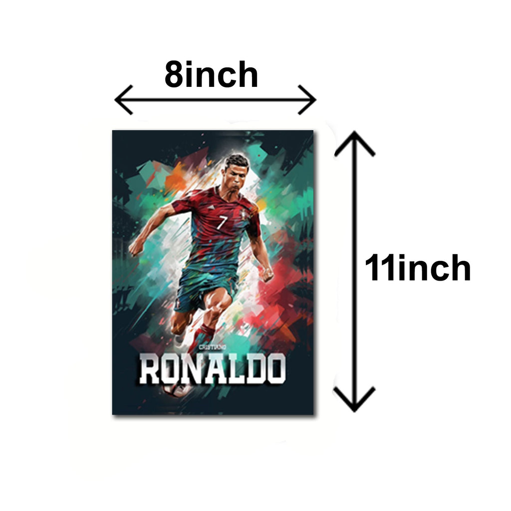 set of 3 Cristiano Ronaldo CR7 Wooden Sticky Photo Frame | Football Wall Art for Home D?or Photo Frame for Wall | Sticky Photo tiles For Room Decor/For Football Fans Gift