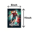 set of 3 Cristiano Ronaldo CR7 Wooden Sticky Photo Frame | Football Wall Art for Home D?or Photo Frame for Wall | Sticky Photo tiles For Room Decor/For Football Fans Gift