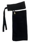 Black Chiffon Naqab with Buckle Latkan Style �Elegant Lightweight Face Cover