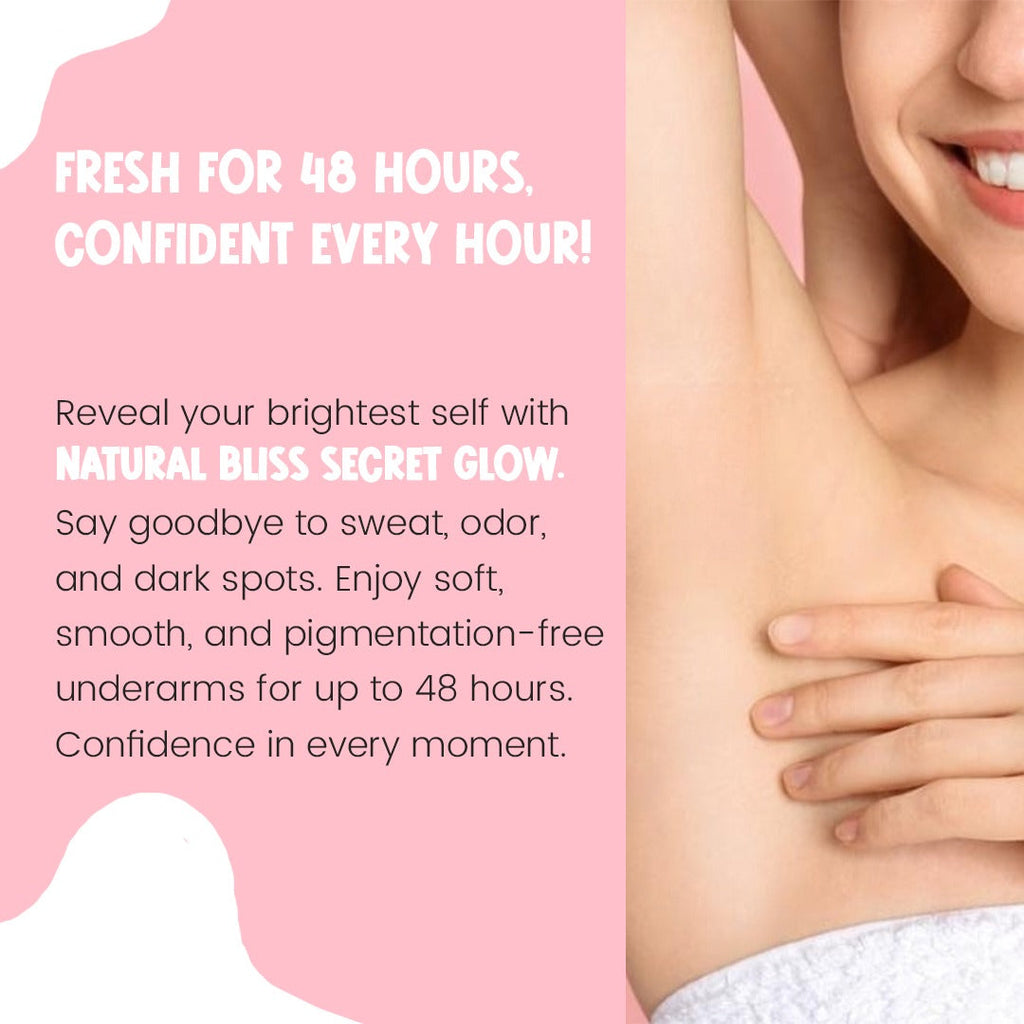 Secret Glow Original Underarm Brightening &amp; Odor Control Cream | Long-Lasting Odor Control | Hydrating &amp; Gentle Formula 50g