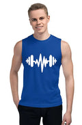 Export quality Gym Sando Muscle guys Tank top for Men [Blue] | Latest design | Premium Quality - M