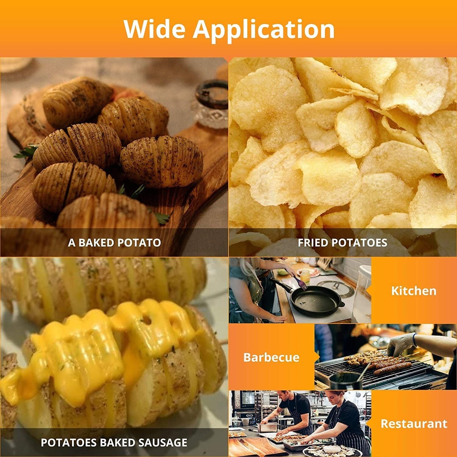Professional Potato Spiral Cutter, Manual Stainless Steel