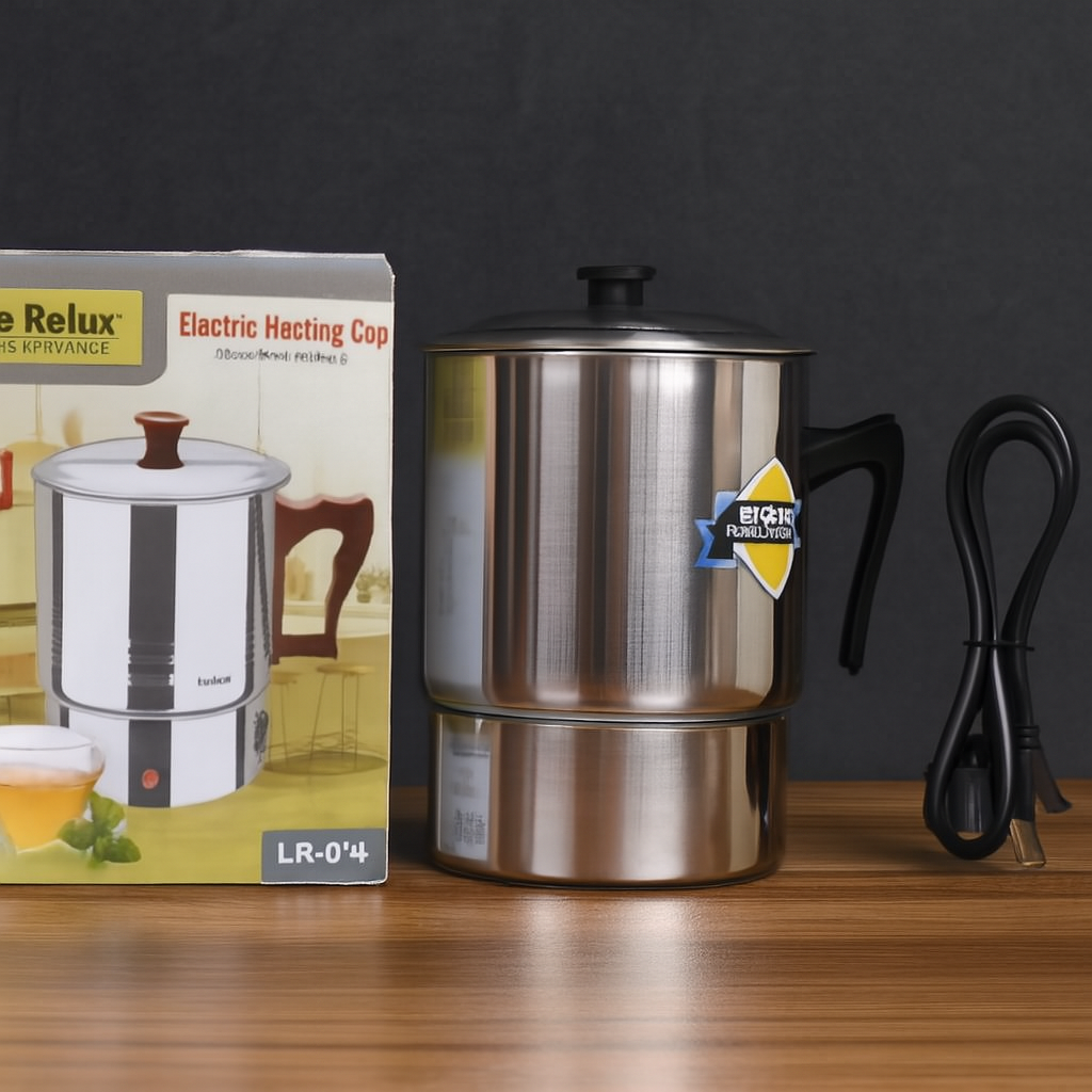Life Relax Electric Water Kettle 1.0L �Stainless Steel Electric Heating Cup LR-014 | 350W Portable Electric Water Boiler for Tea, Coffee, Milk & Food