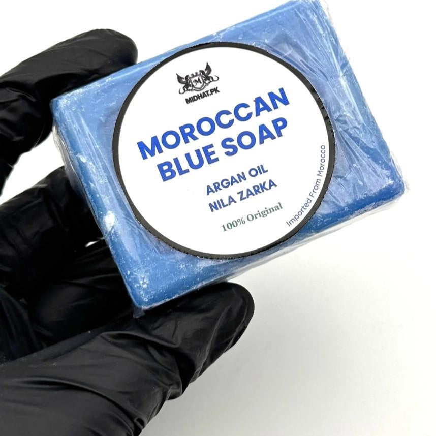 Midhat Apparel Moroccan Blue Soap With Premium Quality Gentle Cleansing And Refreshing Experience For Daily Use