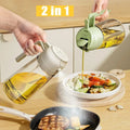 2-in-1 Oil Sprayer Bottle for Kitchen �Spray & Pour Dispenser for Cooking, Baking and BBQ