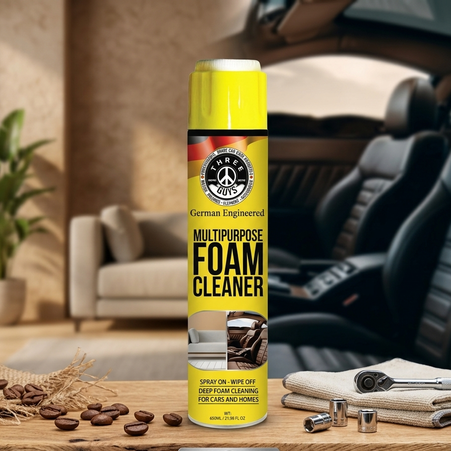 Multipurpose Foam Cleaner 650ml �Car And Home Deep-Clean Spray By Three Guys German Engineered