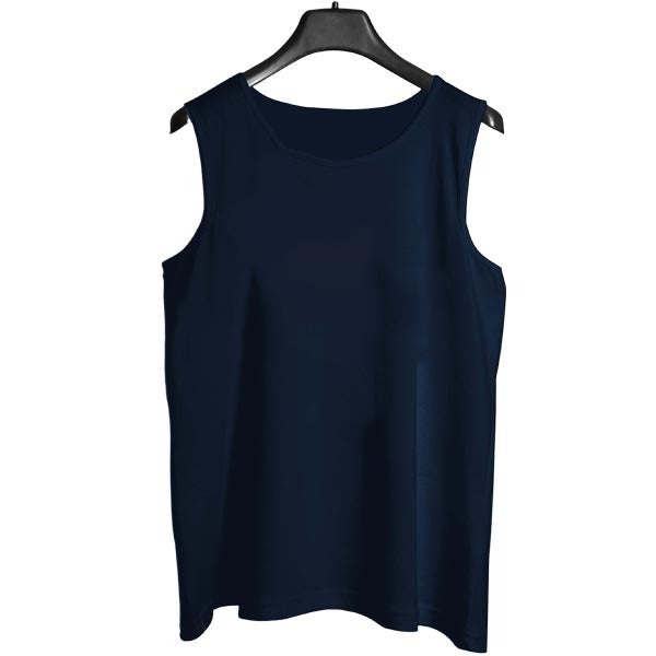 Captain Black Men's Vest [Navy Blue] | Sleeve-Less 100% Pure Sando - M
