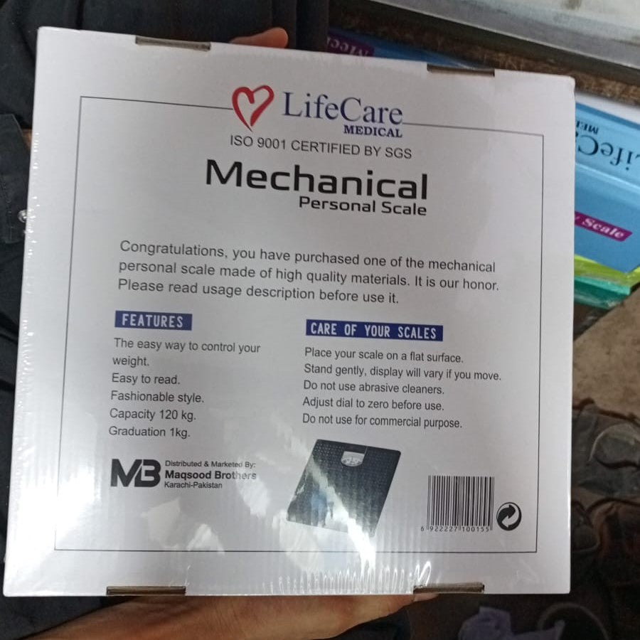 Life Care Medical Mechanical Personal Scale For Body Weight Tracking | 120kg Capacity