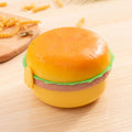 Lunch Box For Kids Burger Hamburger Shaped Multi Layer 6x3.5 Inches Multicolor Portable Food Container