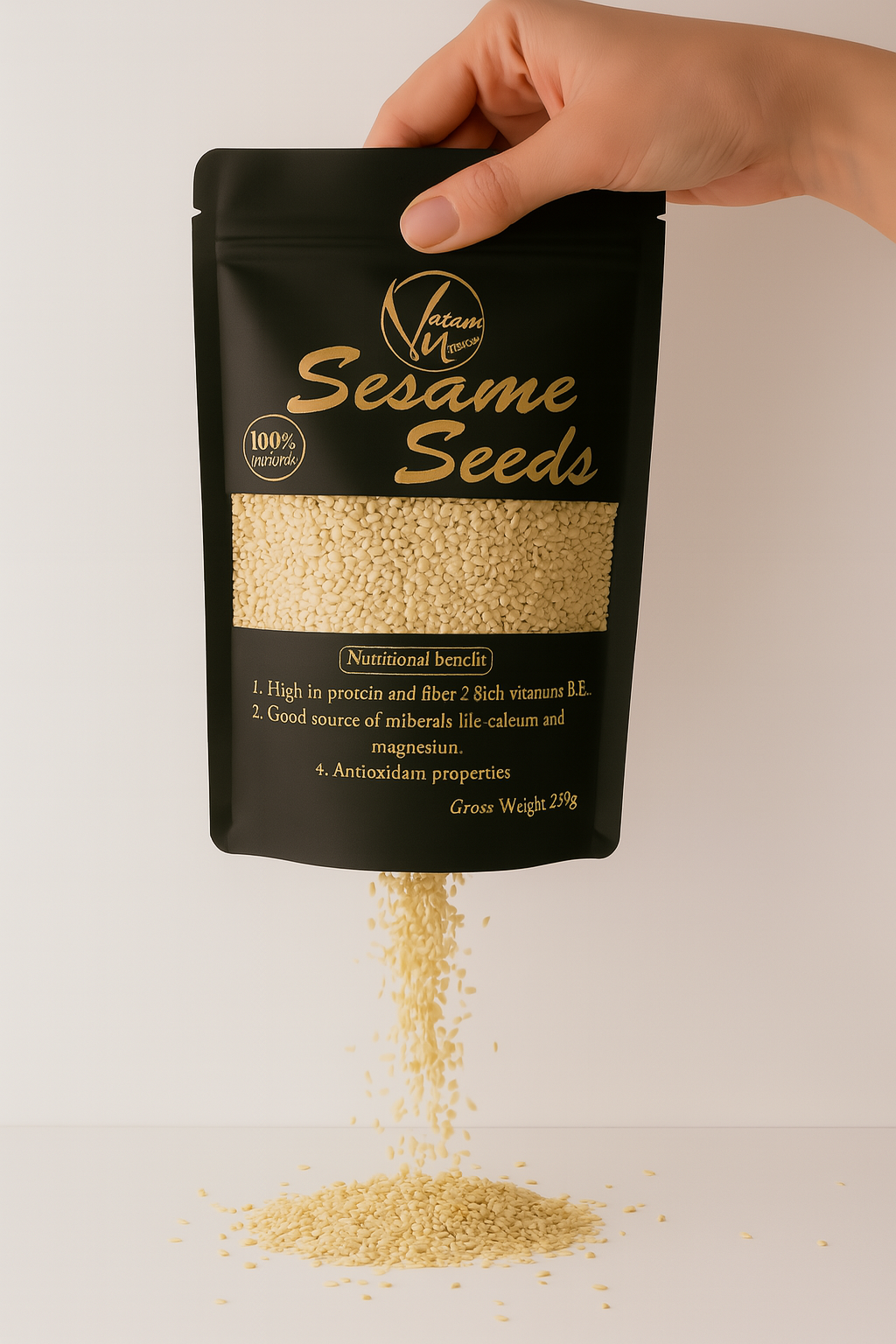 Pure Sesame Seeds �Nutrient-Rich Superfood for Cooking, Baking & Wellness (250g)