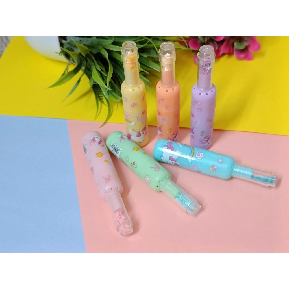 Pack of 6 Bottle Shaped Kromi Character Highlighters for Girls and Boys �Cute Stationery Set
