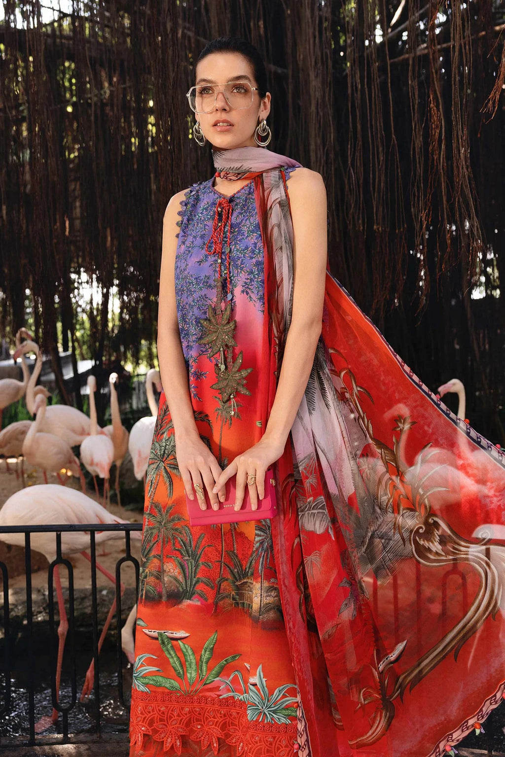 Elegant Embroidered Lawn 3 Piece Unstitched Suit
