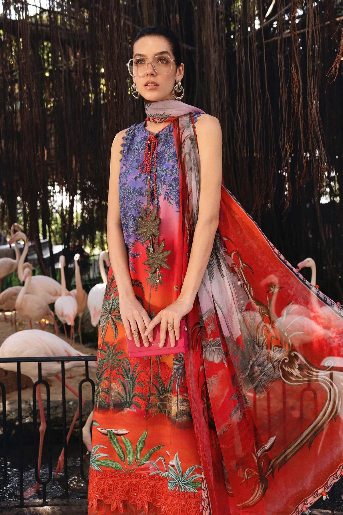 Elegant Embroidered Lawn 3 Piece Unstitched Suit