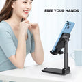 Adjustable Desktop Phone Holder Stand �Universal Mobile Stand with Angle & Height Adjustment | Foldable Anti-Slip Cell Phone Holder for All Smartphones