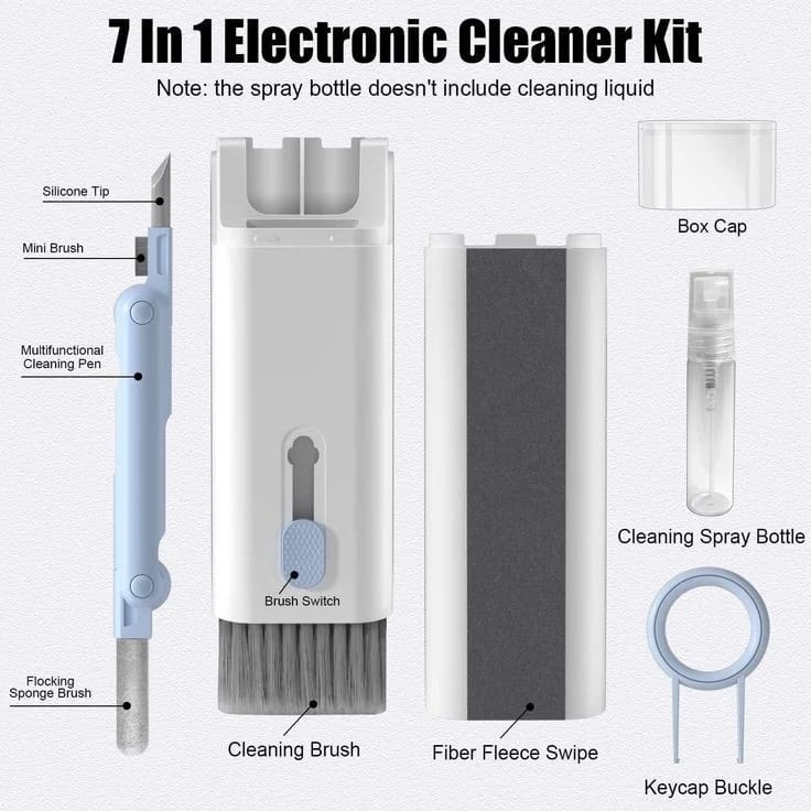 7 in 1 Computer Keyboard Cleaner Brush Kit �Multi-Function Earphone Cleaning Pen & Keycap Puller Tool Set