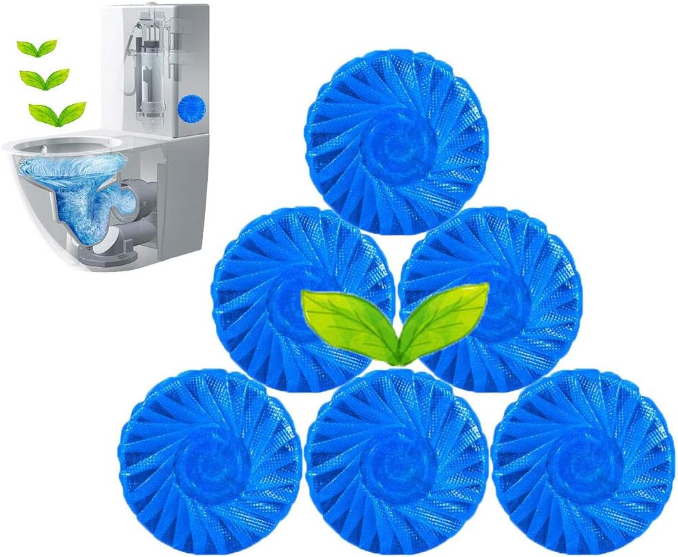 Eco-Friendly Toilet Bowl Cleaner & Deodorizer Tablets (10pcs) �Automatic Tank Flush Blue Cleaning Tablets for Fresh & Hygienic Toilets