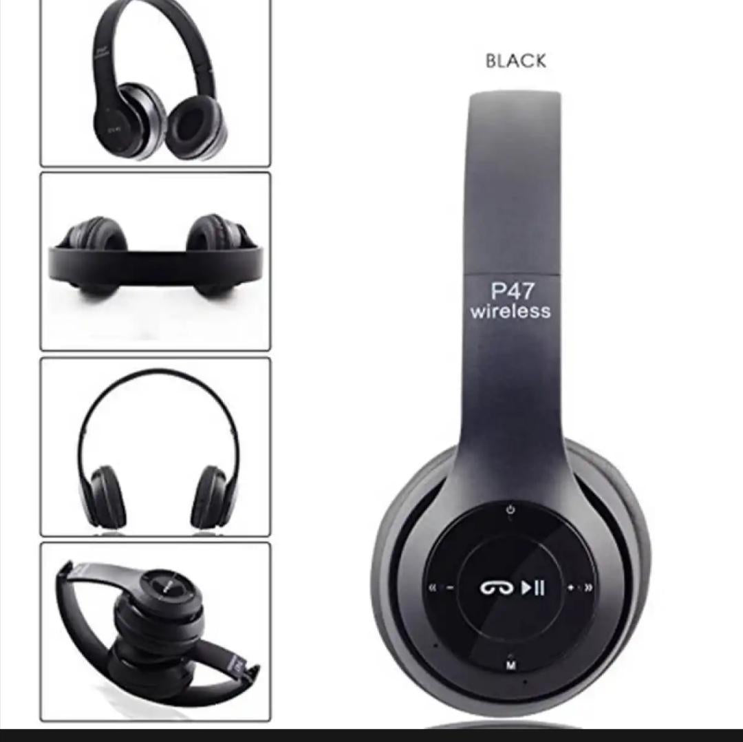 Long Listening Battery Fast Charging Wireless Bluetooth 5.1 Headphones With SD Card Function �P47 Model | Random Color