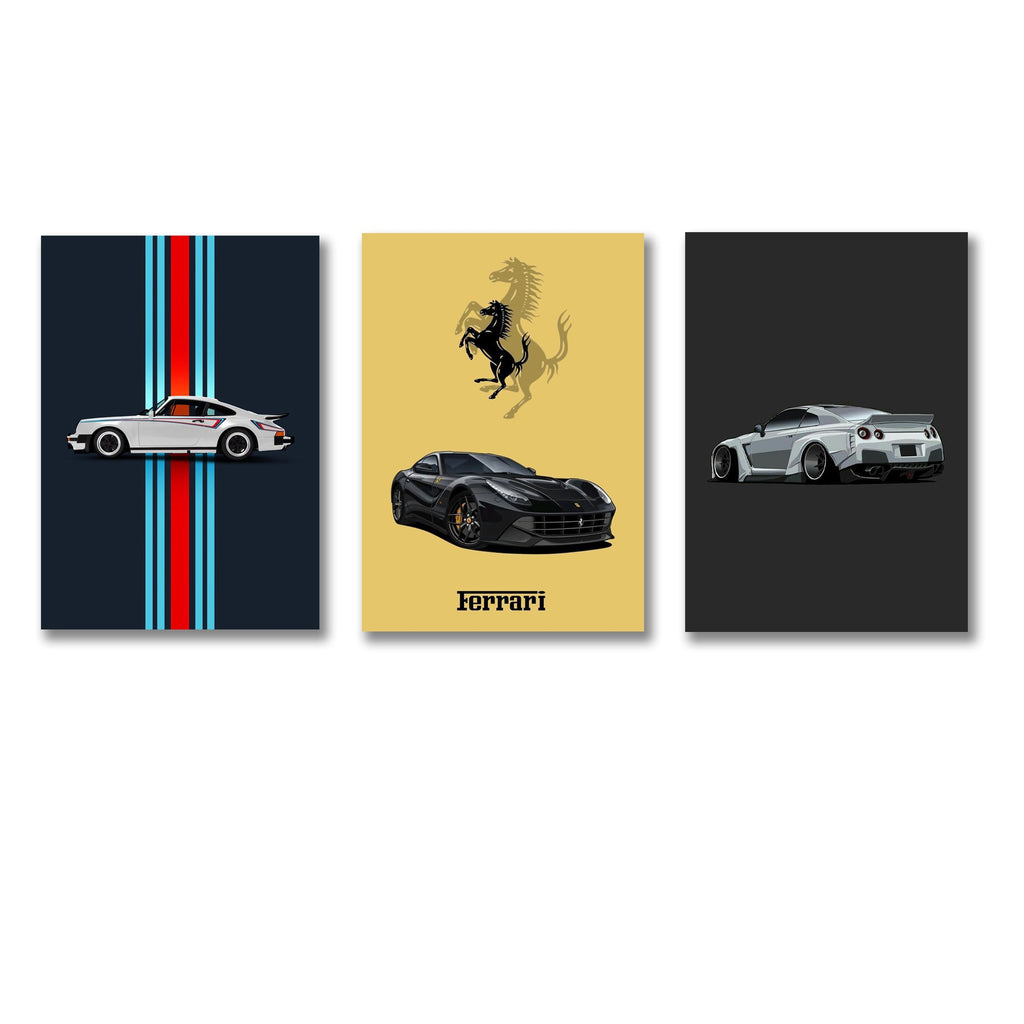 Set of 3 Premium Wall Art Photo Tiles �Modern Home Decor Sets