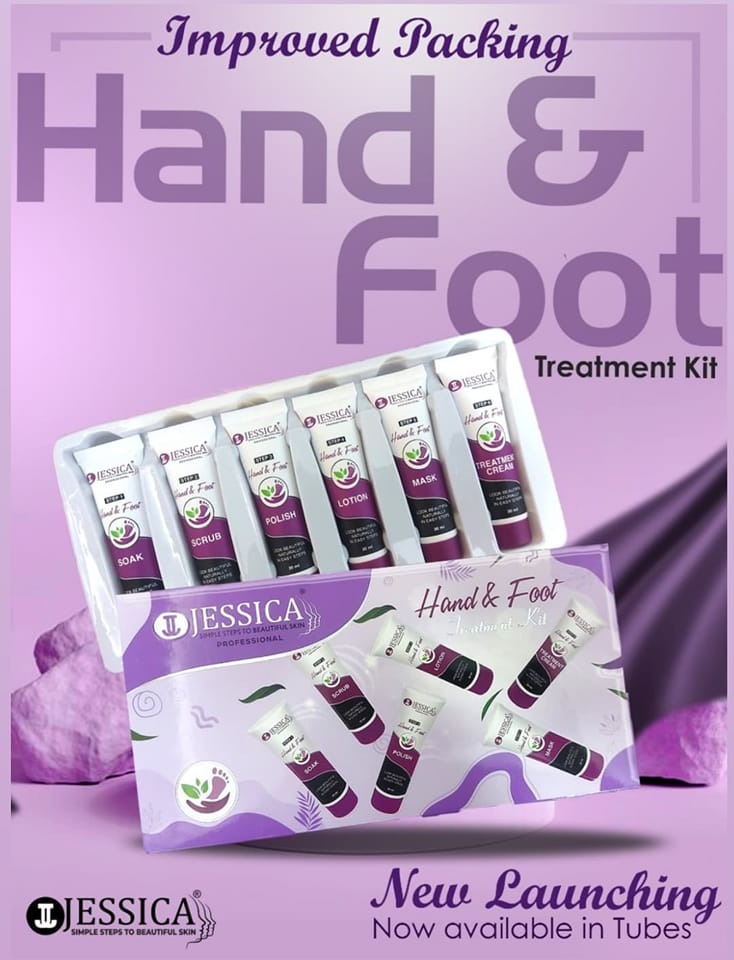 Jessica Hand & Foot Treatment Kit �30ml Each Tube | Complete 6-Step Professional Care Set