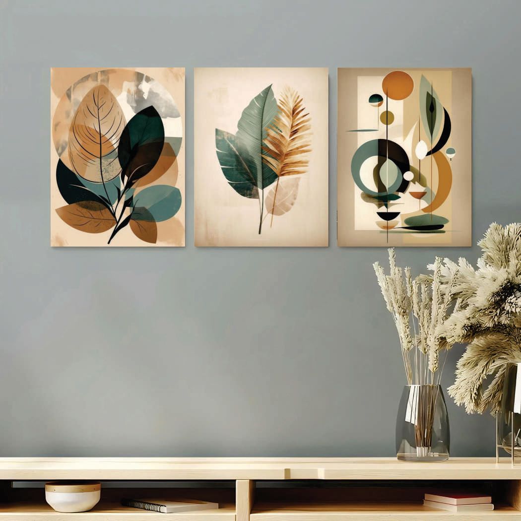 Set of 3 Premium Wall Art Photo Tiles �Modern Home Decor Sets