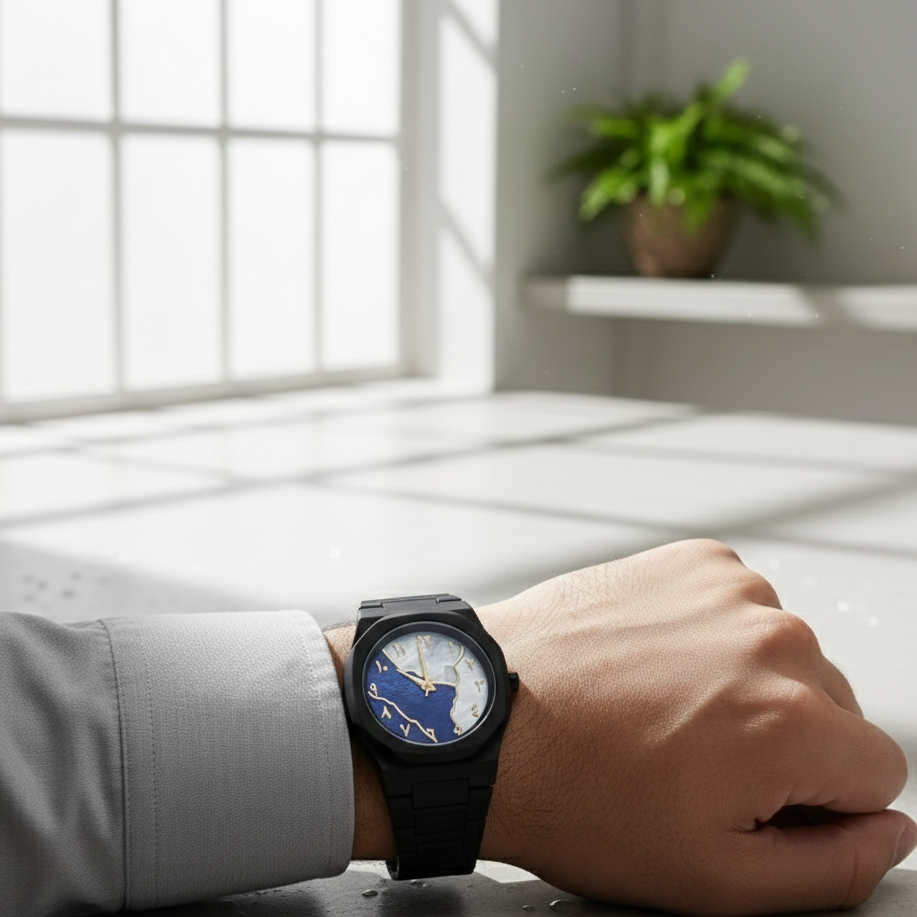 Black Aura Watch Elegant Stylish Design Strong