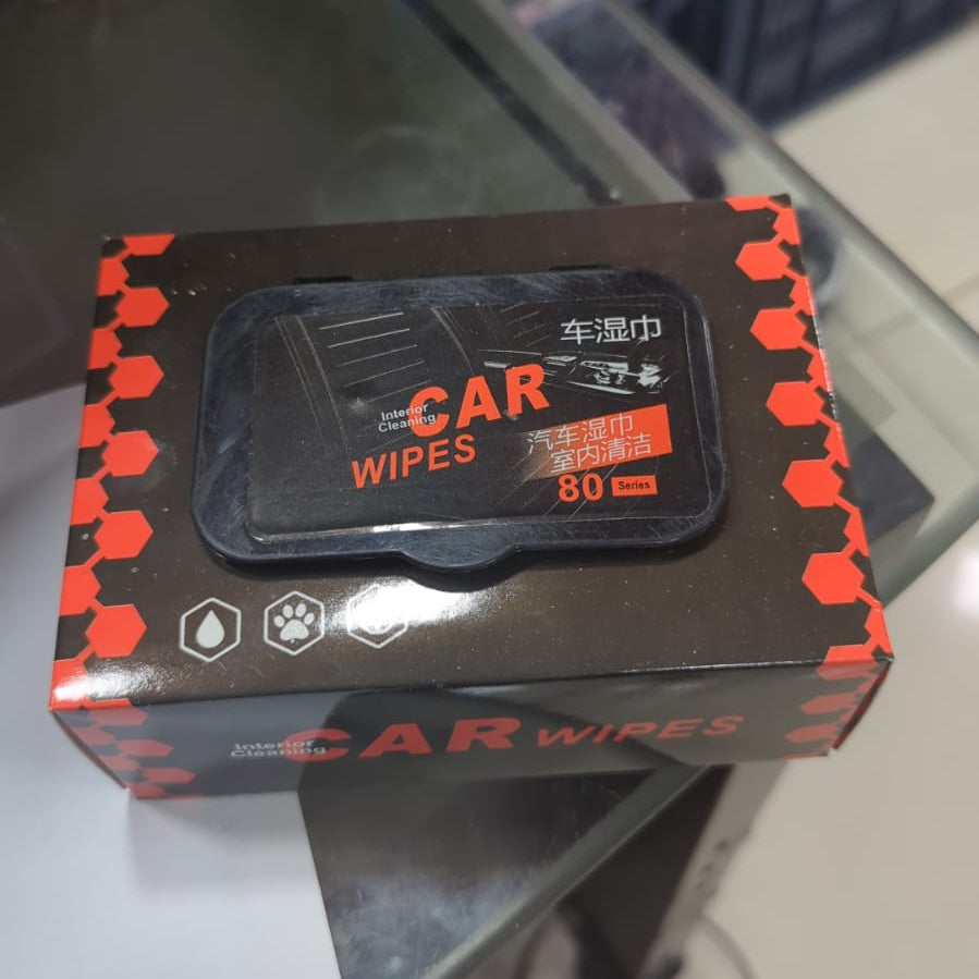 Premium 80Pcs Car Interior Wipes �Quick Shine, Dust Removal & Streak-Free