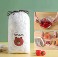 100 PCS Disposable Food Cover Plastic Bags �Transparent Fresh Food Storage & Wrap Bags (Pack Of 01)