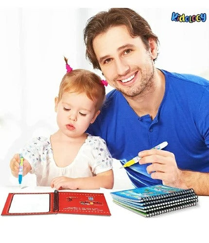 Magic Water Coloring Book for Kids �Reusable Drawing & Painting Fun (Random Colors & Designs)