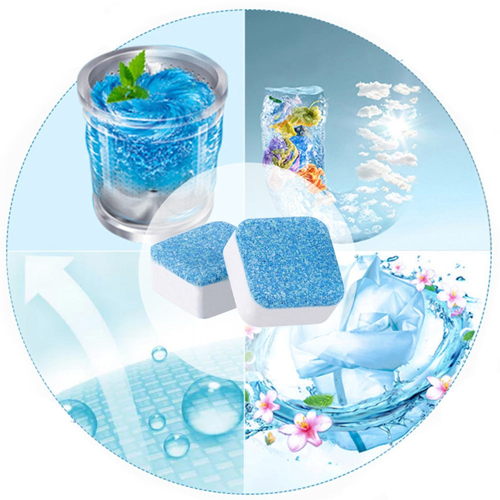 Tab Washing Machine Cleaner �Effervescent Detergent Tablets, Deep Clean for Washer & Pipes, Keeps Machine Fresh
