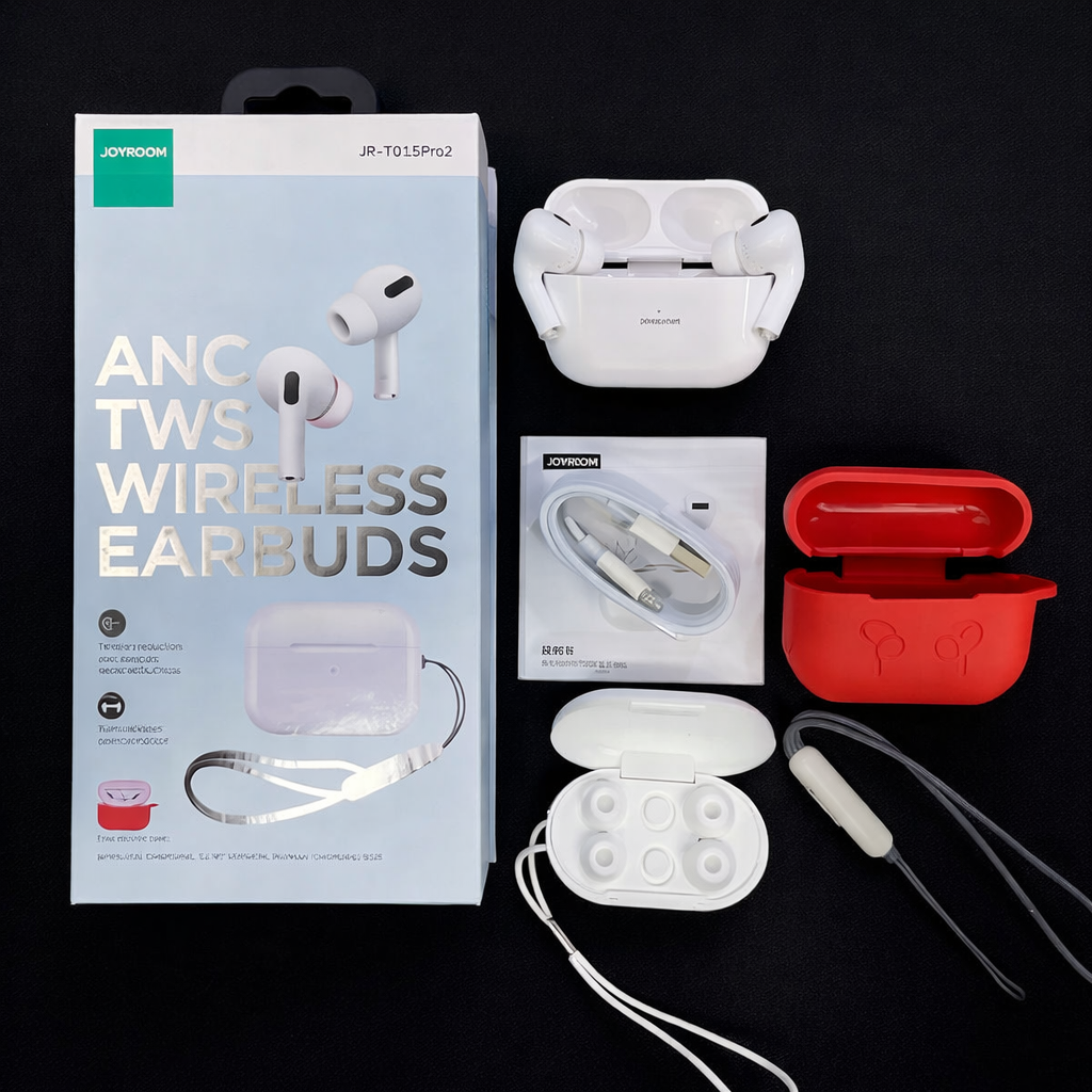 Joyroom JR-T03s Pro 2 ANC TWS Wireless Earbuds | Wireless Bluetooth Earbuds | HiFi Sound | Long Battery Life | Free Premium Case