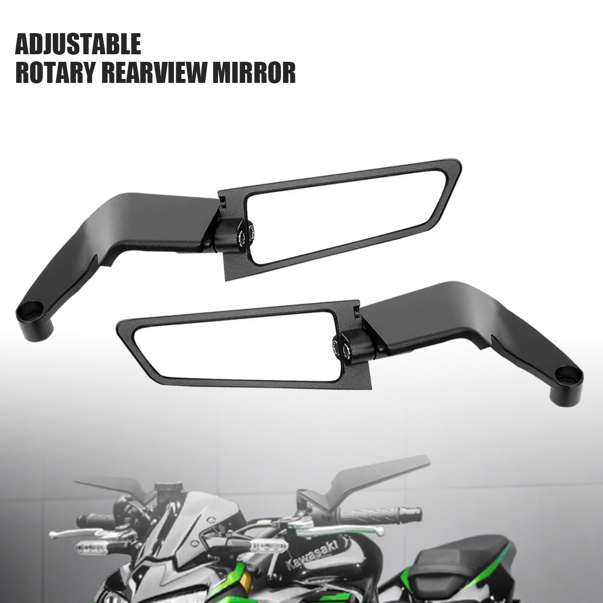 Universal Aerodynamic Rotary Adjustable Motorcycle Wind Wing Rearview Mirrors