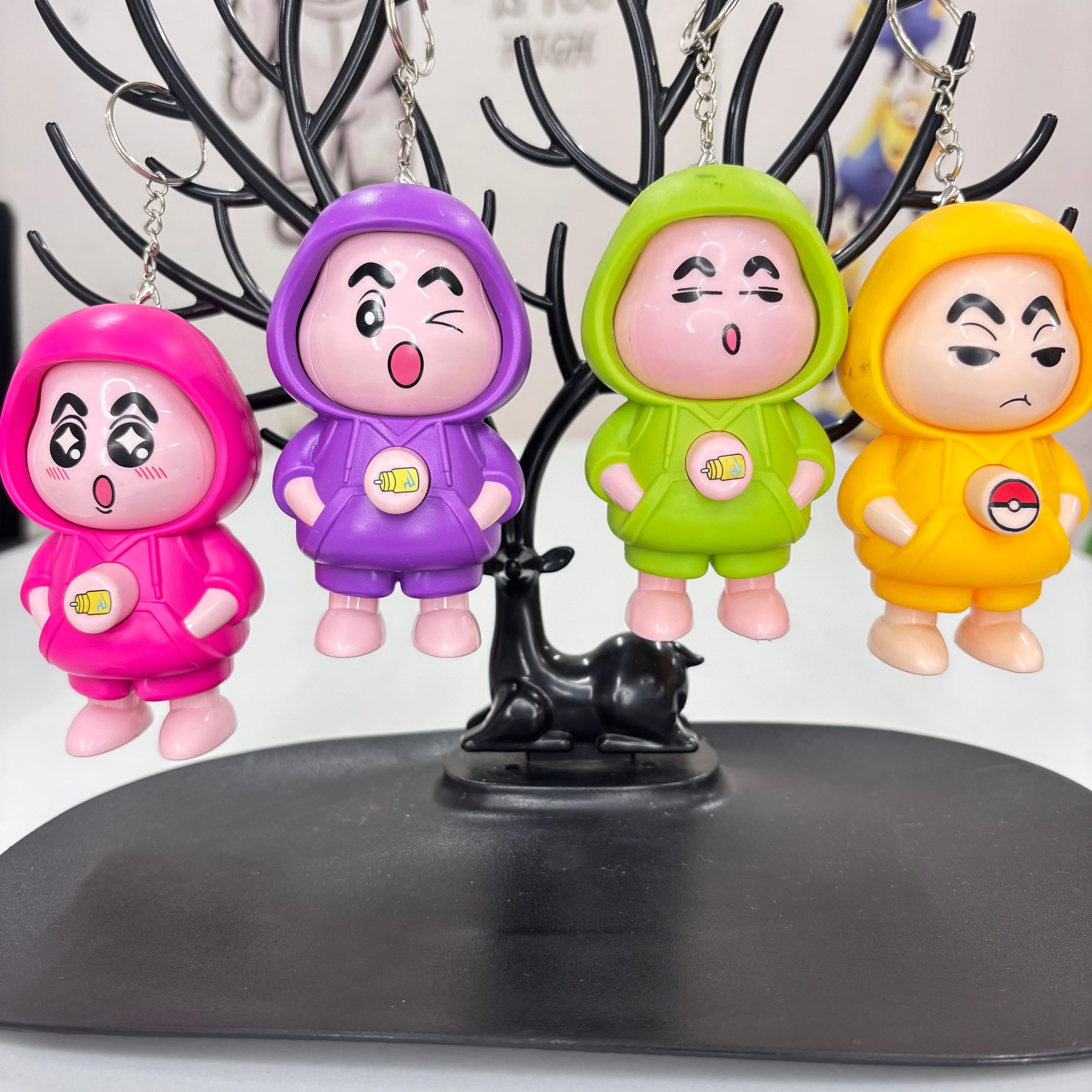 Crayon Shin-chan Face Changing Doll | Collectible Keychain | DIY Crafts | Mini Cartoon Toy ( Random Design And Keychain)