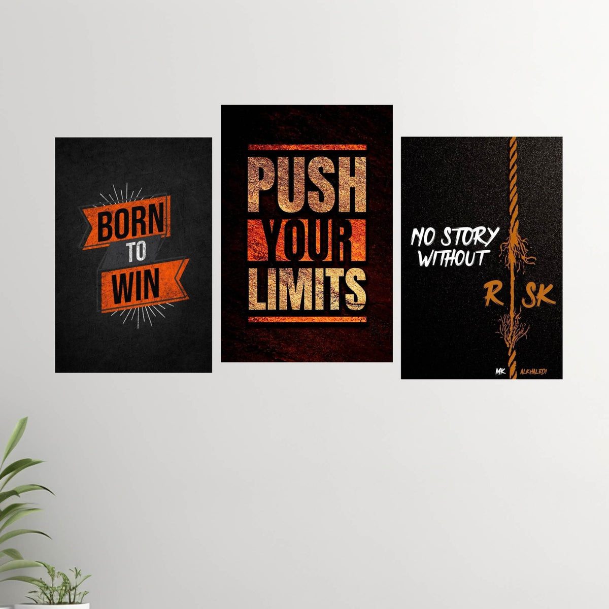Set of 3 Decorative Wall Art MDF – photo 1