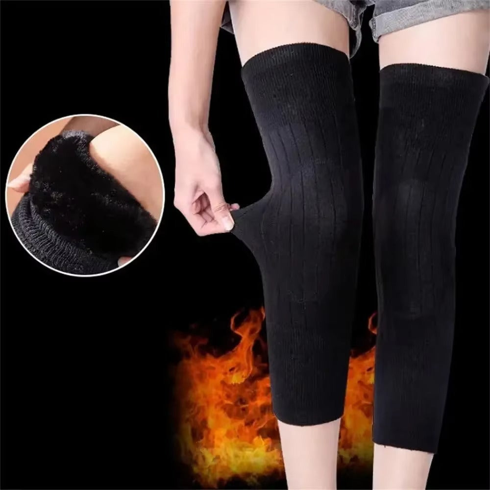 Unisex Women Men? Cashmere Wool Knee Brace Pads | Winter Warm Thermal Knee Warmers Velvet Knee Protector (Random Color)