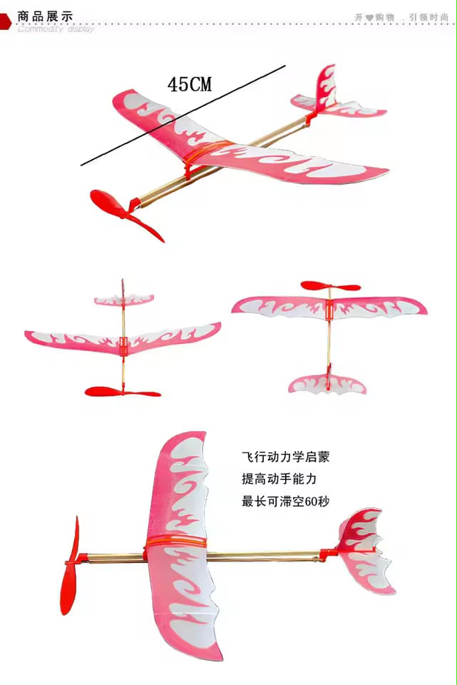 Airplane Inertial Foam Glider Aircraft Toy Plane Model Outdoor Toy Educational Toys Good Quality (Random Color)