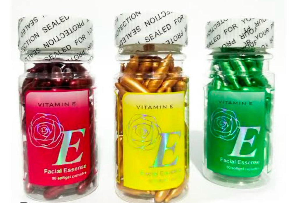 Vitamin E Facial Essence Softgel Capsules �Deep Hydrating, Anti-Aging & Skin Brightening Face Serum Capsules for Radiant Skin