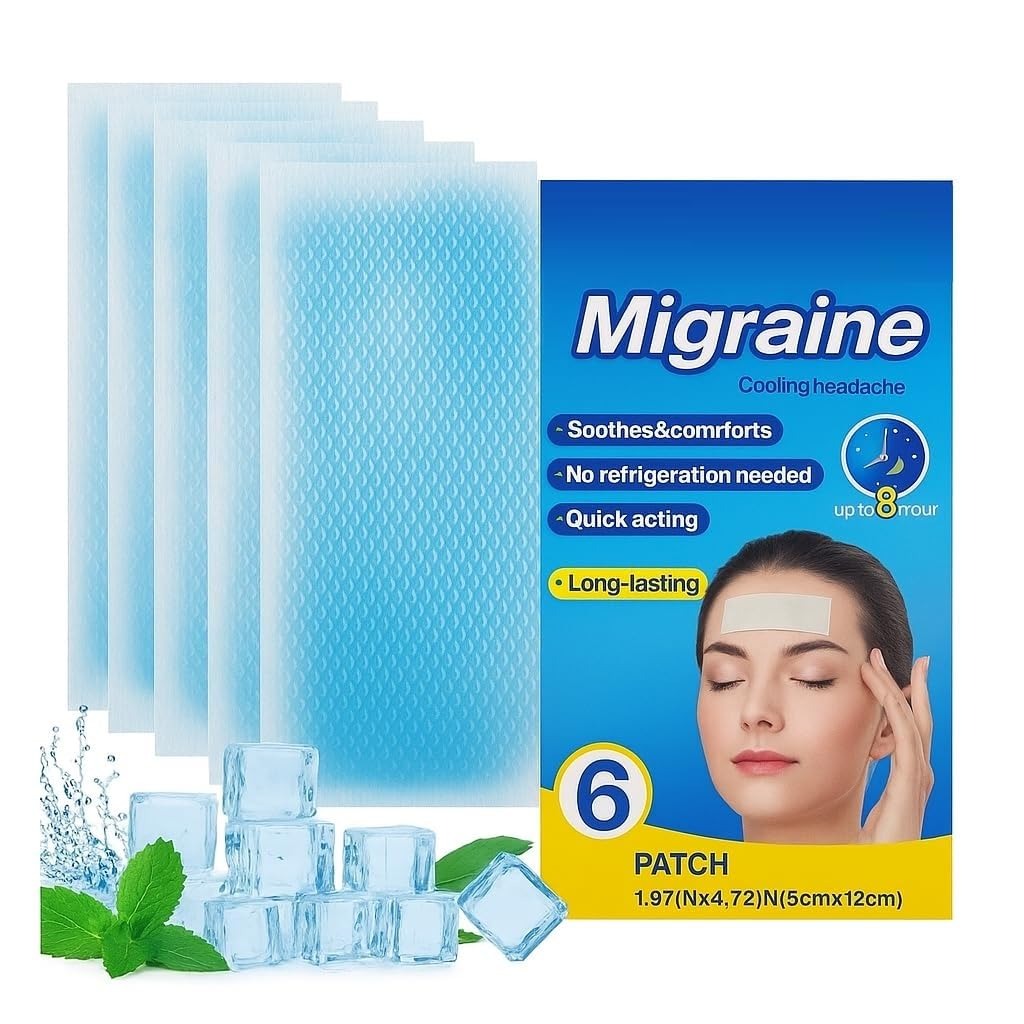 Migraine Cooling Headache Patch | Pack Of 6 Fever & Relaxation Strips