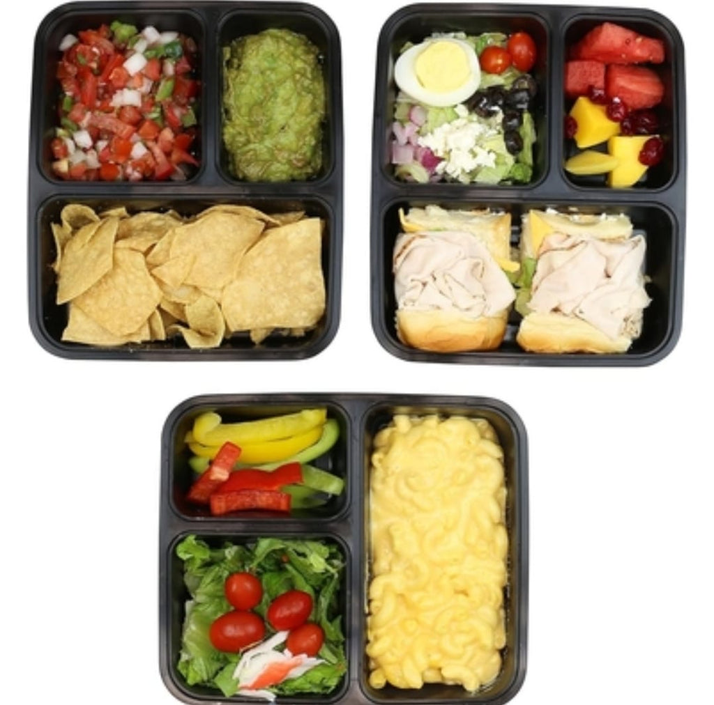 1Pc SimpleHouseware 3-Compartment Meal Prep Containers, 36 – photo 2