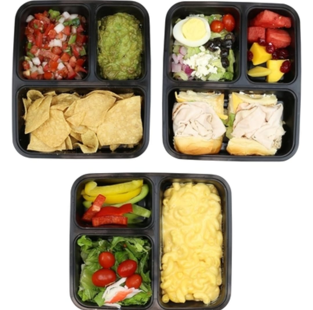 1Pc SimpleHouseware 3-Compartment Meal Prep Containers, 36 – photo 2