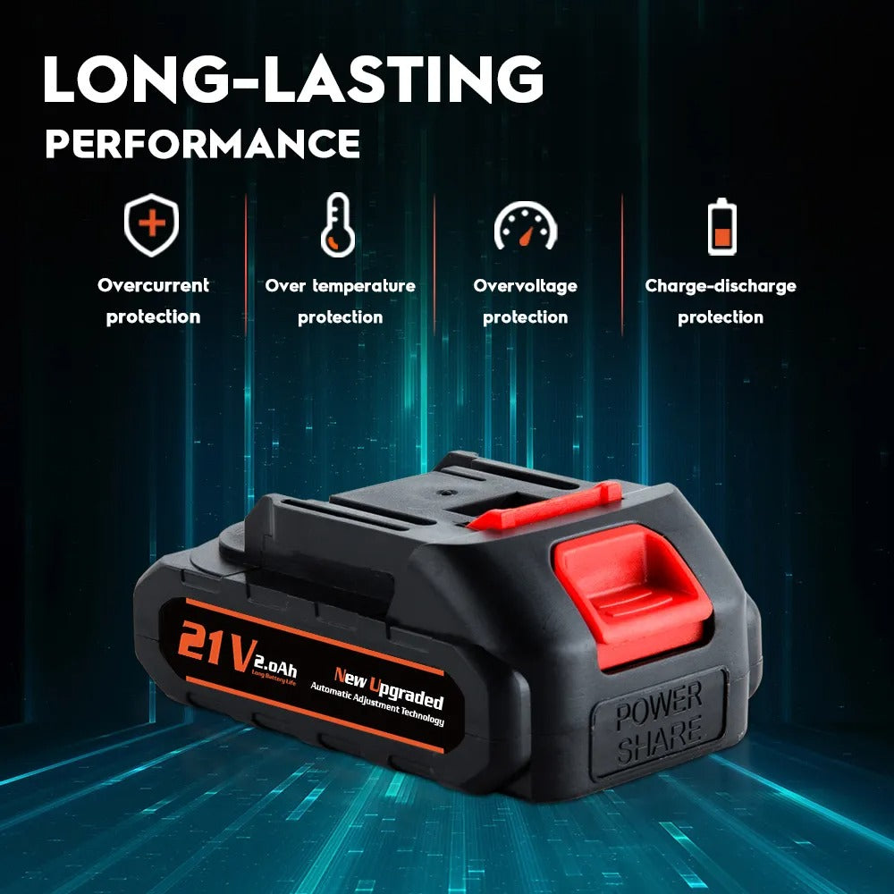 Universal 21V Lithium-Ion Battery Pack for Cordless Power Tools | Rechargeable High-Capacity Battery