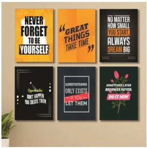 Set of 6 Wooden Photo Tile Wall Art Frames (8?11 Inches) �High-Quality MDF Spiritual Wall D?or with Easy Stick Back
